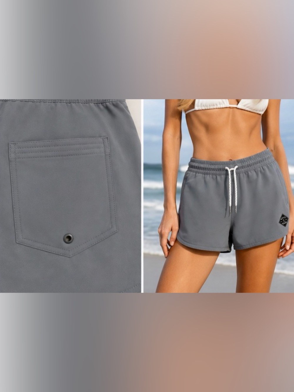 Salty Crew Gray Swim Board Shorts – Size Large